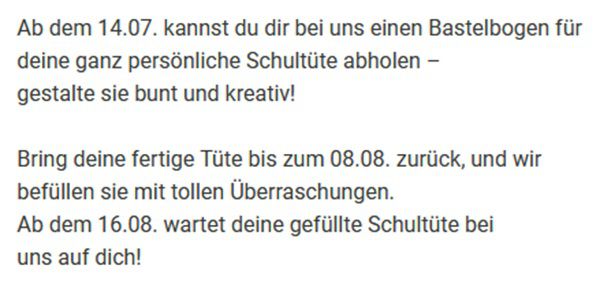 Globus: Schultütenaktion 2025