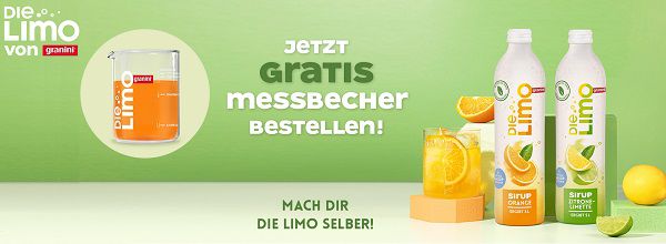 Die Limo Sirup von granini kaufen   Meßbecher gratis abholen