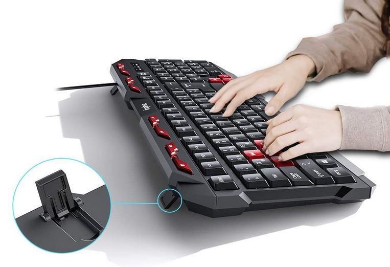 Inphic V610 USB Tastatur 112 Tasten DE Layout für 7,99€ (statt 16€)  prime