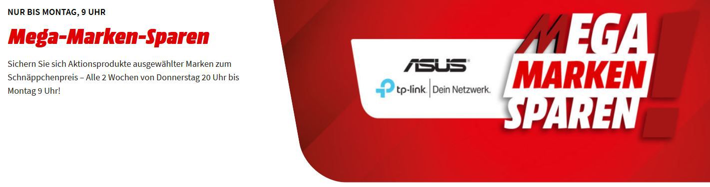 Media Markt Mega Marken Sparen: günstiges von ASUS & TP Link