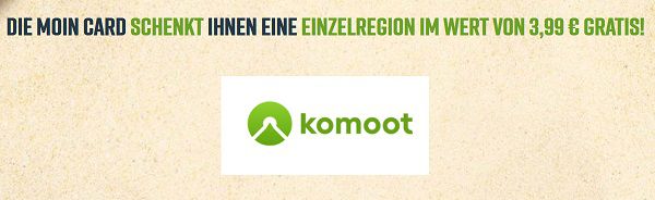 Mit MOIN CARD & komoot eine Einzelregionen gratis (statt ca. 4€)