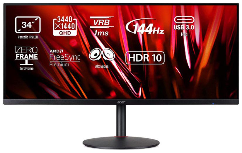 Acer XV340CKP   34 Zoll Gaming Monitor (QHD, 144Hz, 1ms) für 417,04€ (statt 589€)