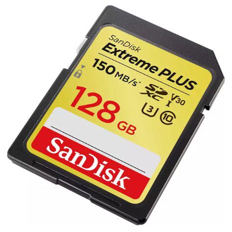 SanDisk Extreme Plus 128GB SDXC Speicherkarte (150 MB/s) ab 18,99€ (statt 30€)