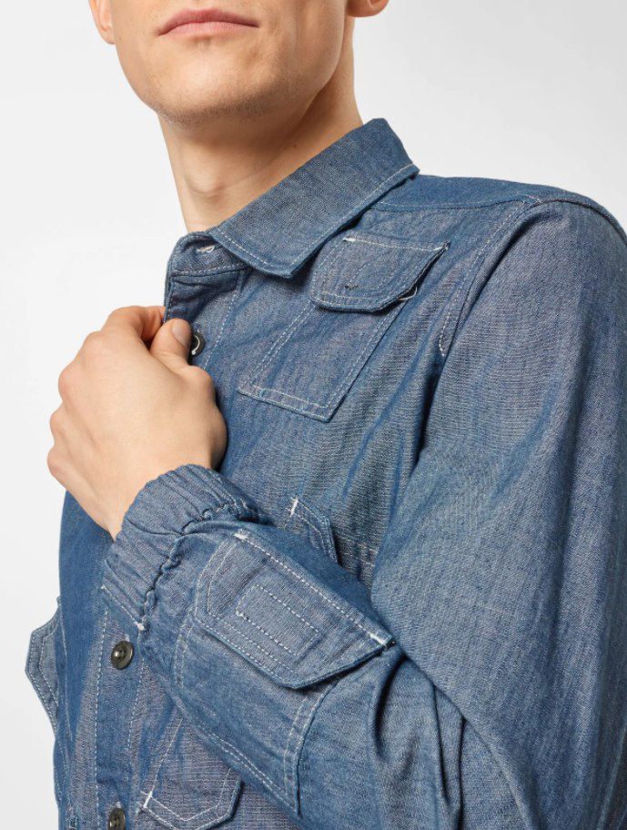 G Star RAW Hemd in blue denim für 43,60€ (statt 55€)