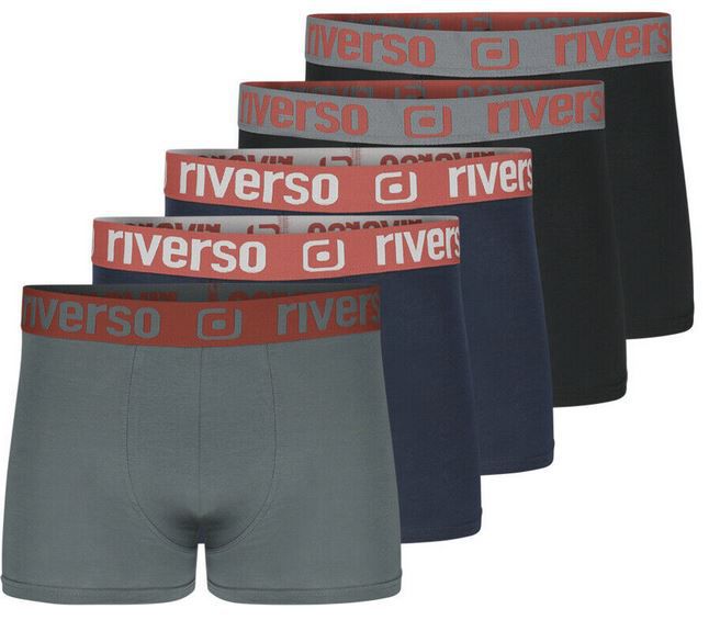 riverso RIVHarry Herren Boxershorts 5er Pack bis 6XL für 23,95€ (statt 29€)