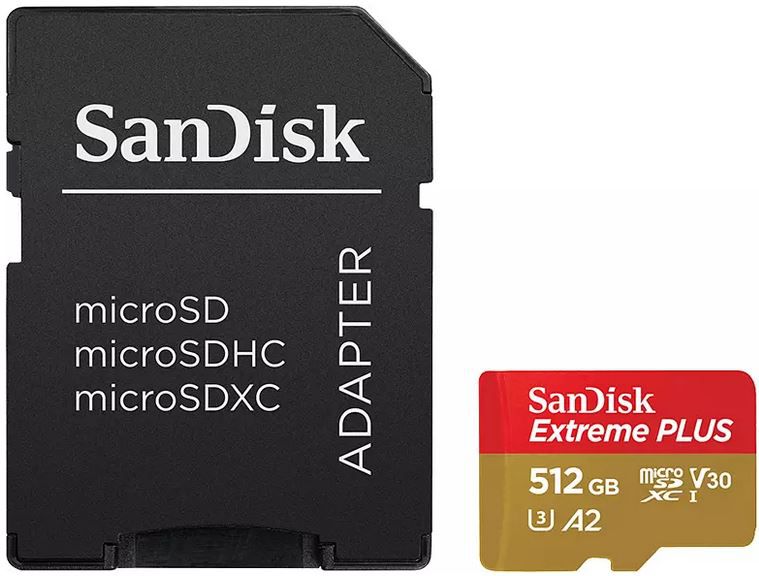 SANDISK Extreme Plus 512GB Micro SDXC Speicherkarte 170 MB/s für 66€ (statt 85€)