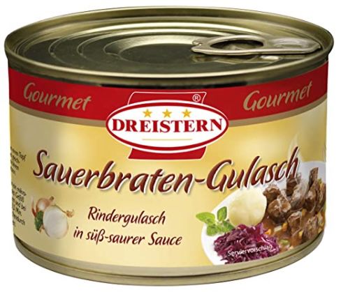 5x Dreistern Sauerbraten Gulasch (je 400g) für 12,34€ (statt 16€)   Prime Sparabo