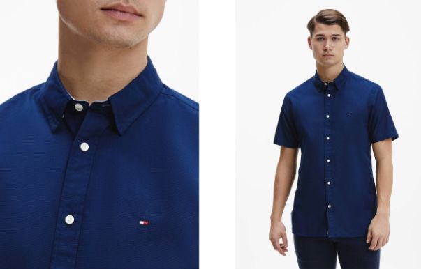 Tommy Hilfiger Herren Hemd Grid Dobby Shirt in Regular Fit für 41,70€ (statt 49€)   nur S, M