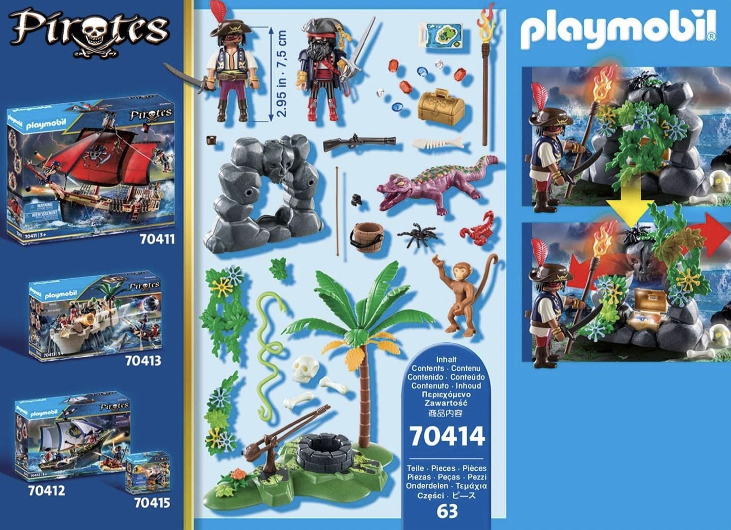 PLAYMOBIL 70414 Piraten Schatzversteck für 7,99€ (statt 12€)   Prime