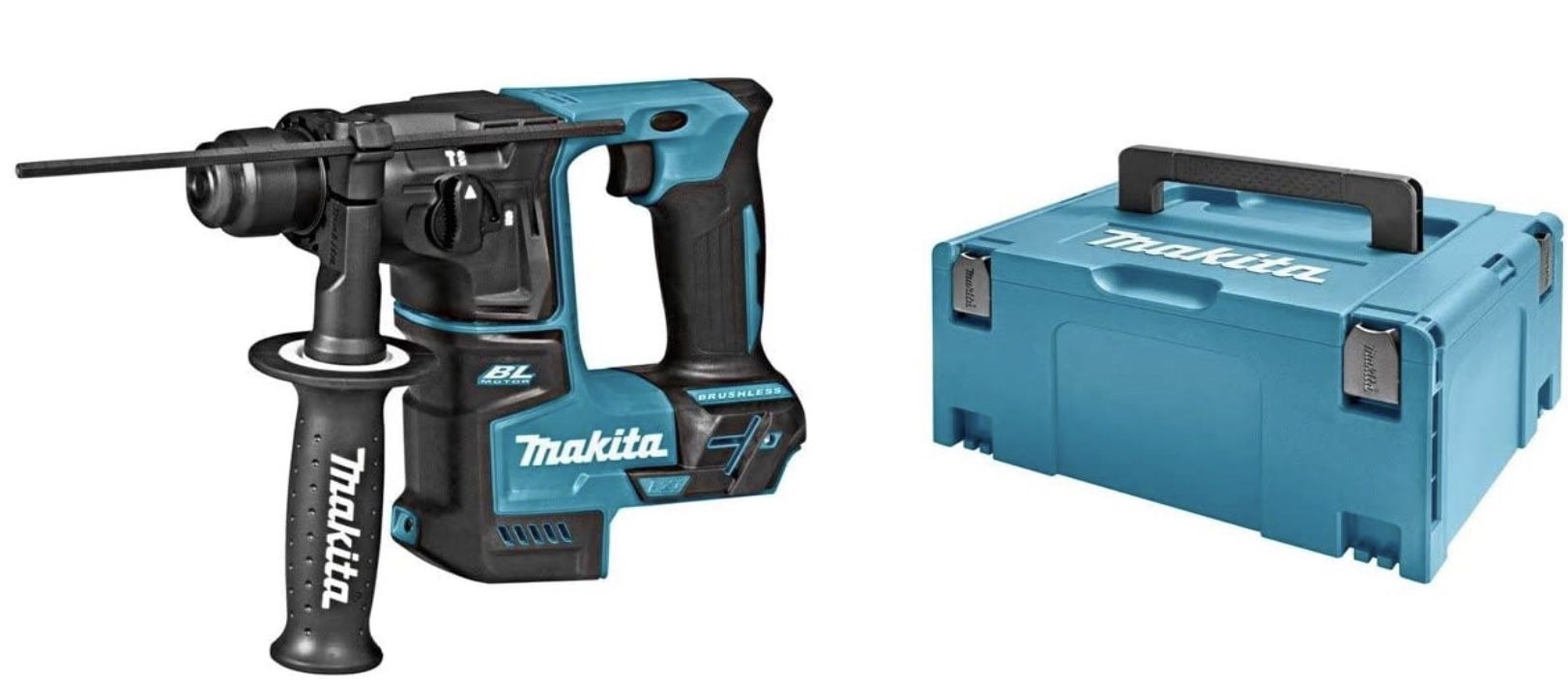 Makita DHR171ZJ SDS Plus bürstenloser Bohrhammer + Makpac Koffer ohne Akku & ohne Ladegerät für 139€ (statt 171€)