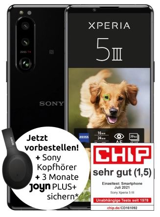 Sony Xperia 5 III + WH H910N Noise Cancelling Kopfhörer für 4,99€ + Telekom Allnet Flat mit 30GB LTE für 49,99€ mtl.