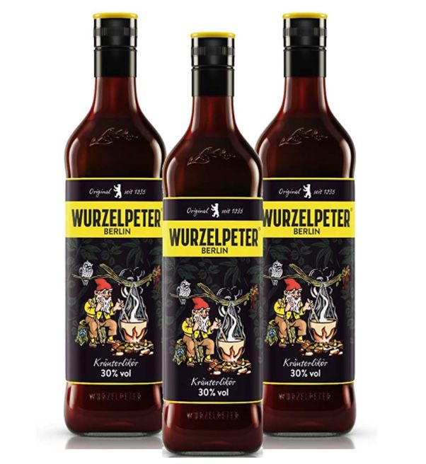 3x Wurzelpeter Original Berliner Kräuterlikör für 20,94€ (statt 26€)   Prime