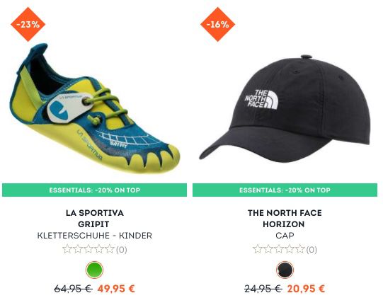 SportScheck: 20% Rabatt auf ausgewählte Hike & Bike Artikel   z.B. OCK Funktionsjacke für 38,36€ (statt 60€)