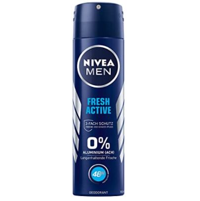 4x NIVEA MEN Deo Spray Fresh Active Deo ohne Aluminium für 4,55€ (statt 7€)   Prime Sparabo