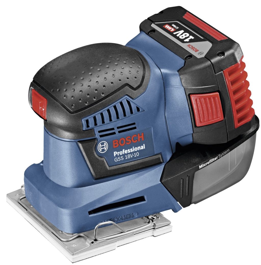 Bosch Akku Schwingschleifer GSS 18V 10 Professional inkl. L BOXX & 2x Li Ionen Akku (5,0Ah) für 239€ (statt 265€)