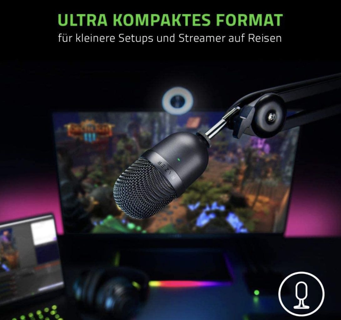 Razer Seiren Mini Ultra Compact Streaming Mikrofon für 38,99€ (statt 44€)