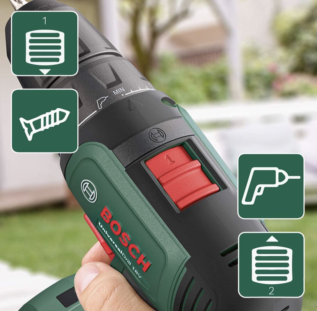Bosch Akkuschrauber UniversalDrill 18V inkl. 2 Akkus & Koffer für 79,99€ (statt 100€)