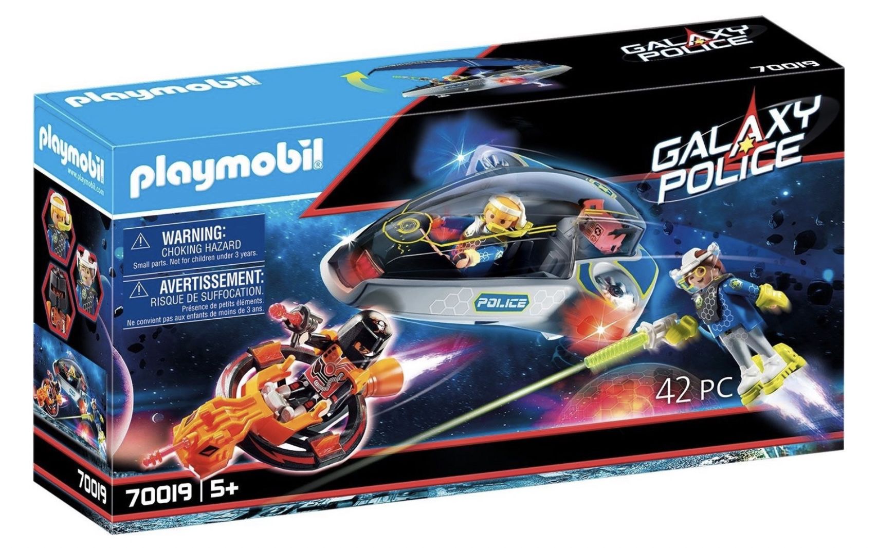 PLAYMOBIL 70019 Galaxy Police Police Glider mit Lichteffekten für 13€ (statt 17€)   Prime