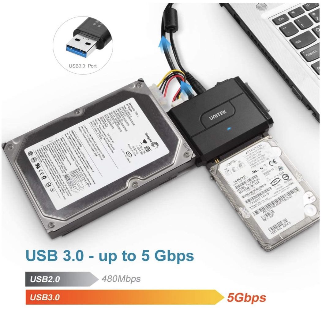 Unitek SATA/IDE zu USB 3.0 Festplattenadapter für 15,89€ (statt 26€)