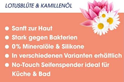 5x Sagrotan No Touch Nachfüller Extra Care Lotusblüte und Kamillenöl für 9,19€ (statt 13€)   Prime Sparabo