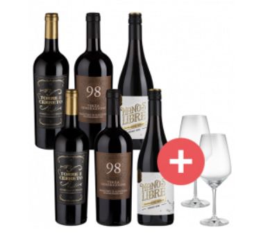 6er Pack Rotwein Favoriten + 2 Schott Zwiesel Taste Gläser für 39,95€ oder 2x für 69,90€