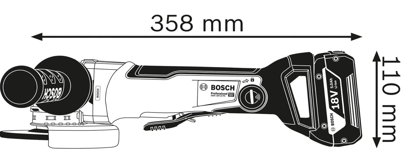 Bosch Professional GWX 18V 10 PC Akku Winkelschleifer für 149€ (statt 179€)