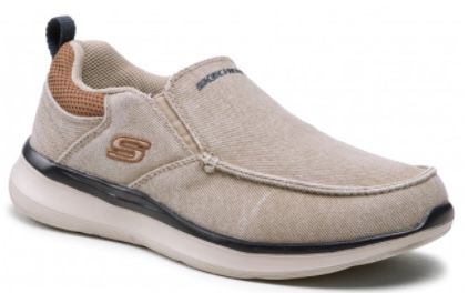 Skechers Larwin Canvas Halbschuhe in Beige für 40€ (statt 70€)