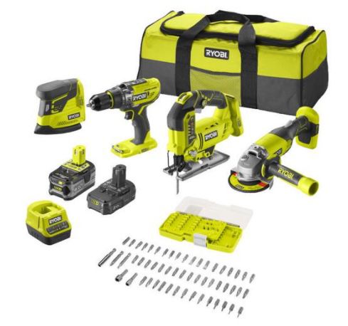 Ryobi Combo Kit (div. Geräte) inkl. Werkzeugtasche + Bit Set für 299,99€ (statt 448€)