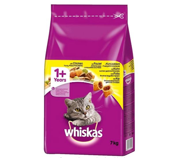 7kg Whiskas Katzen Trockenfutter Adult 1+ mit Huhn ab 10,64€ (statt 17€)   Prime Sparabo