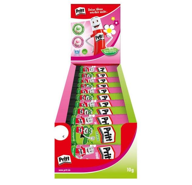 30x Pritt Klebestift in Grün und Pink für 9,99€ (statt 25€)