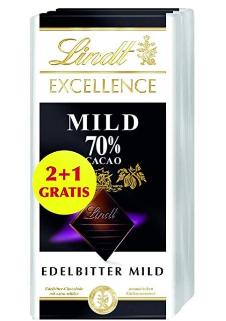 15x Lindt Excellence Edelbitter Mild 70% (je 100 g) für 18,32€ (statt 27€)   Prime