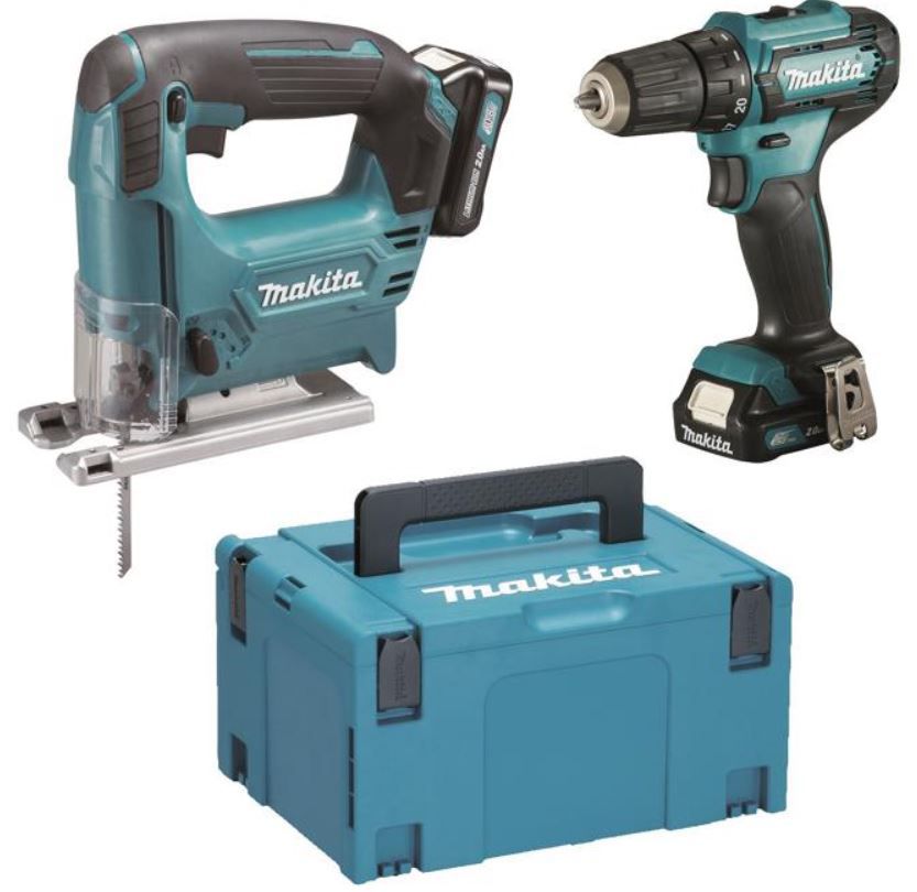 Makita Akku DF333DZ Bohrschrauber + JV101DZ Stichsäge inkl. Akkus für 222,94€ + 50€ Gutschein