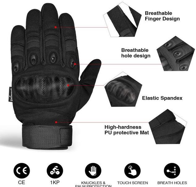 ‎Unigear schwere Herren Touchscreen Handschuhe (Motorrad, etc.) für 10,79€ (statt 18€)  prime