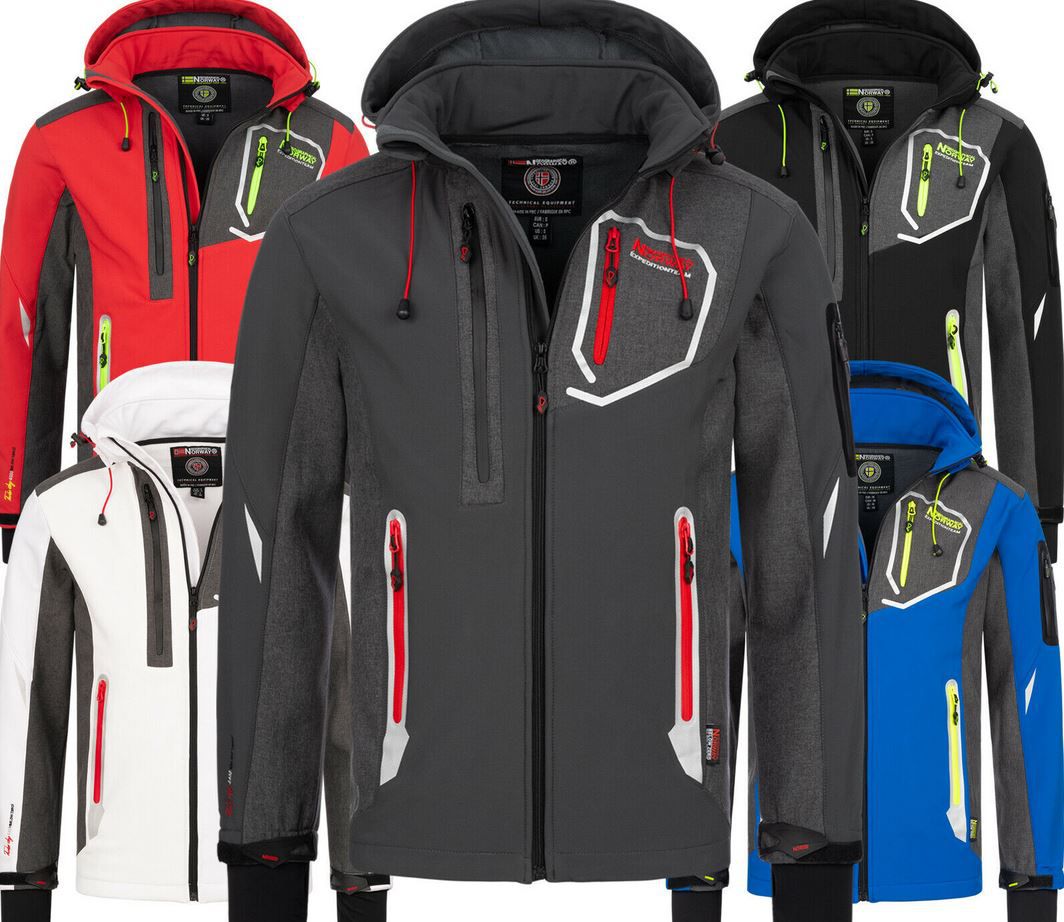 Geographical Norway Damen und Herren Softshell  u. Regenjacke für 48,90€ (statt 60€)