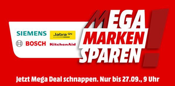 Media Markt Mega Marken Sparen: günstiges von Bosch, Siemens, KitchenAid und Jabra