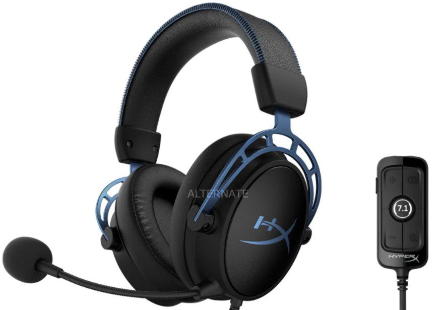 HyperX Cloud Alpha S Gaming Headset in Schwarz Blau für 64,99€ (statt 84€)