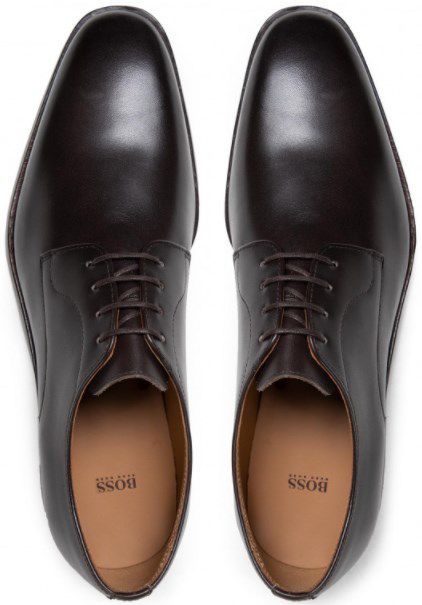 Hugo Boss Leder Halbschuh Lisbon in Dark Brown für 145€ (statt 187€)