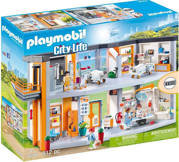 PLAYMOBIL City Life 70190 großes Krankenhaus mit 512 Teilen für 85€ (statt 115€)