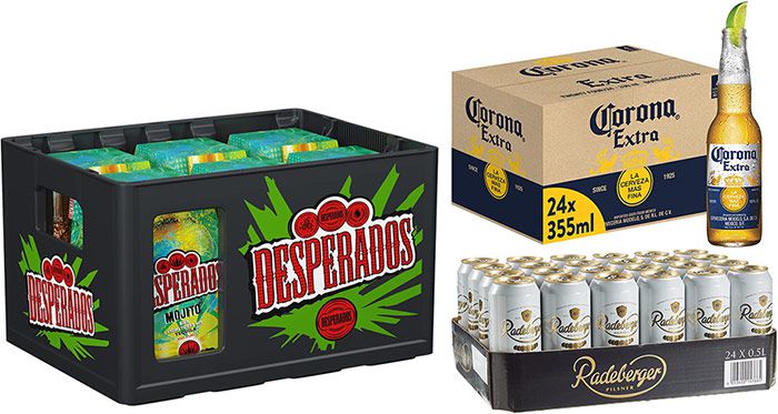 Bier + Biermischgetränke bei Amazon reduziert (Paulaner, Löwenbräu, Desperados uvm.)