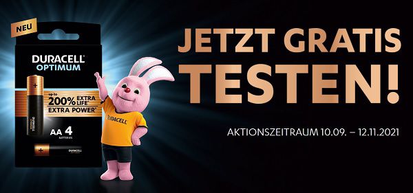 Duracell Optimum Batterien kostenlos ausprobieren