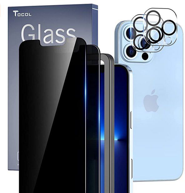 2x TOCOL Panzerglas & Kameraschutz für iPhone 13 Pro für 4,49€ (statt 8,99€)   Prime