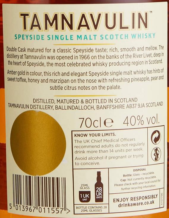 Tamnavulin Speyside   Single Malt Whisky 0,7 Liter Flasche für 19,11€ (statt 27€)   Sparabo