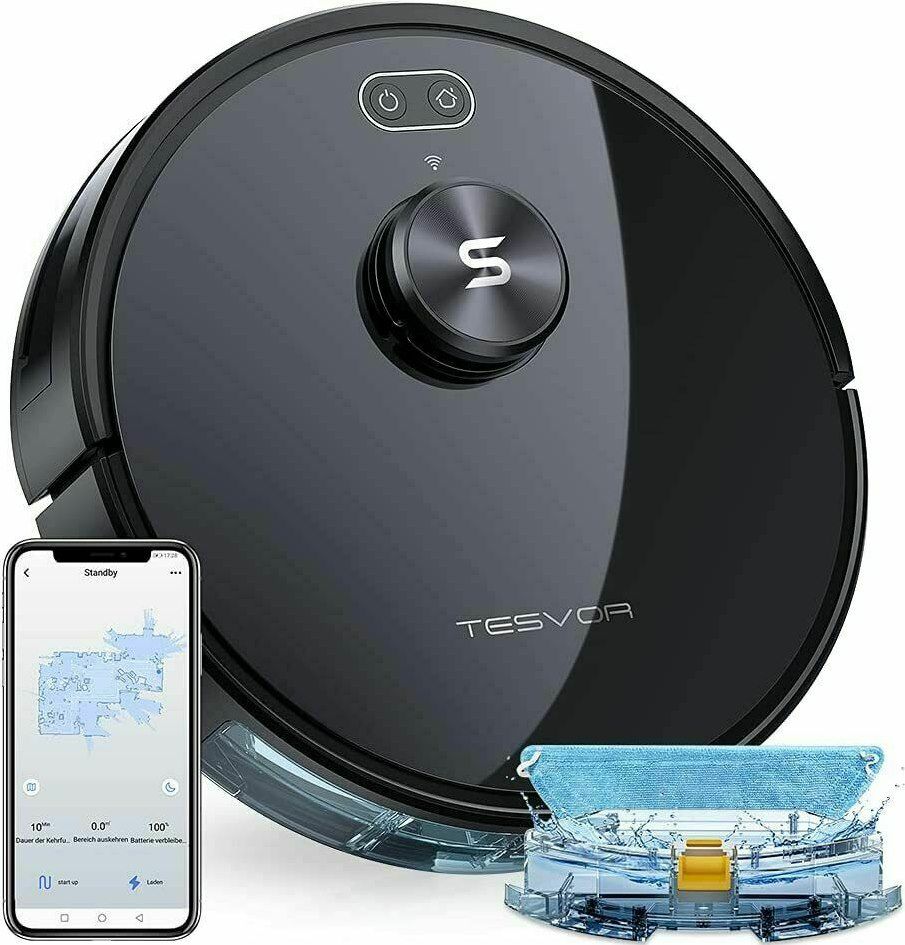 TESVOR S6 Saugroboter mit Laser Navigation, 2700Pa & Wischfunktion für 199,99€ (statt 220€)