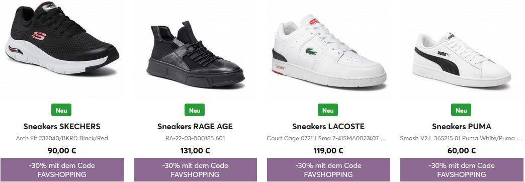 Shopping Fever bei eSchuhe   bis zu 30% Rabatt auf Neuheiten z.B. Nike, New Balance, Adidas