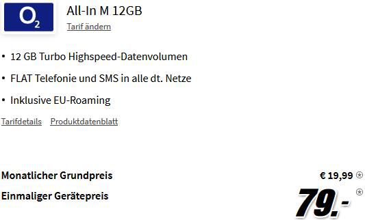 Samsung Galaxy A72 mit 128GB für 79€ + o2 Allnet Flat mit 12GB LTE für 19,99€ mtl.