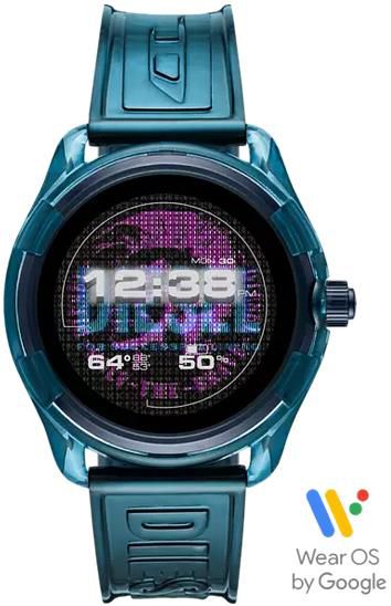 DIESEL Fadelite Gen4 Smartwatch Silikon, 190 +/  5 mm in Blau für 98€ (statt 140€)