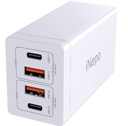 iNepo USB C Ladegerät mit 65W & 4 Ports für 20,39€ (statt 34€)