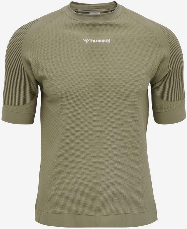 Hummel T Shirt Cube in khaki / weiß für 9,76€ (statt 15€)