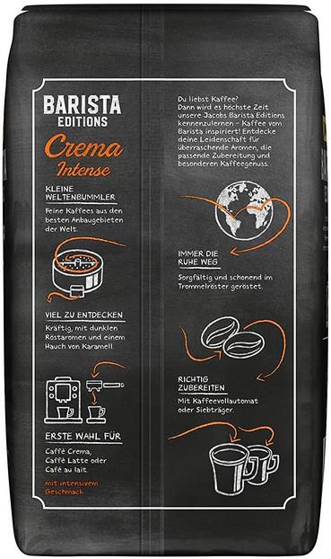 5x Jacobs Barista Edition   Crema Intense  1 kg Bohnenkaffee für 36,71€ (statt 52€)   Sparabo
