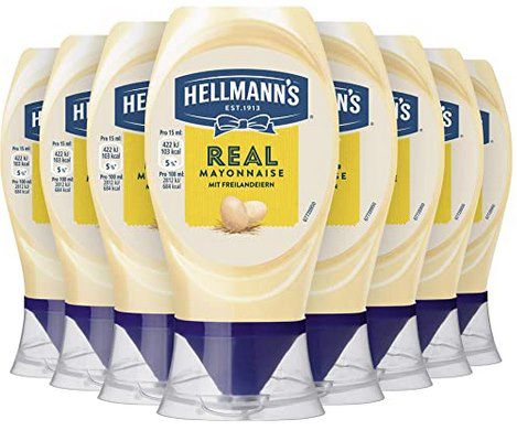 8x Hellmanns Mayonnaise Real (je 250ml) für 9,29€ (statt 14€)   Prime Sparabo